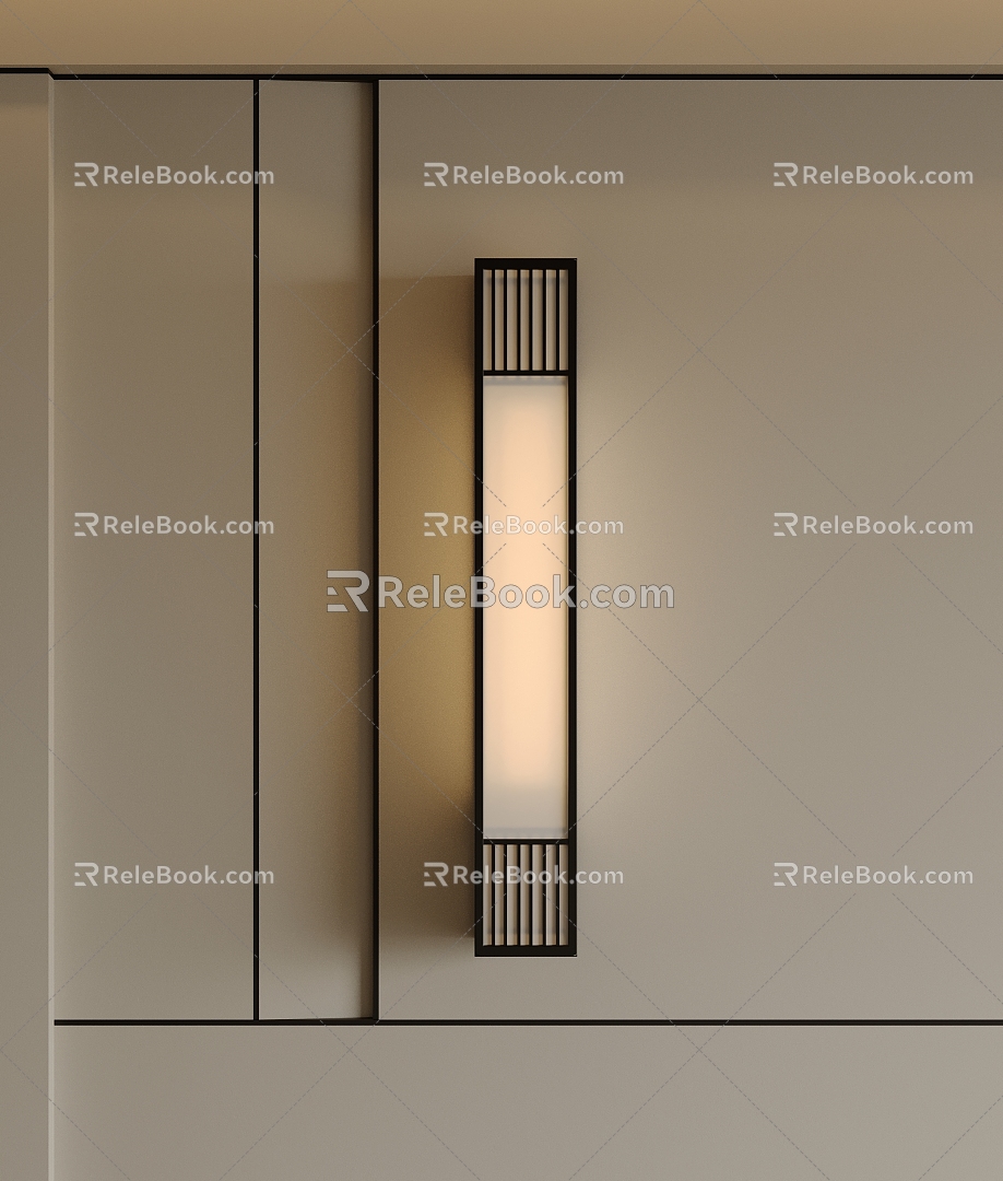 New Chinese Wall Lamp 3d model