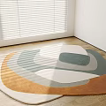 modern shaped carpet shaped plush carpet 3d model