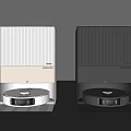 White and Dark Xiaomi Robotic Vacuum Cleaners with Charging Docks Daily Home Appliances
