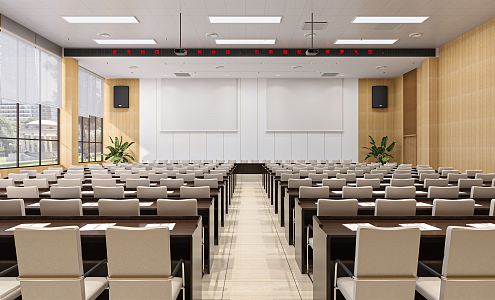 Modern Conference Hall Training Room 3d model