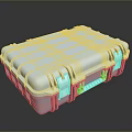 Durable Transparent Plastic Toolbox With Metal Latches On Black Reflective Surface