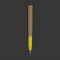 Yellow And Copper Writing Pen With Silver Tip And Metal Body For Daily Use