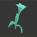 Fresh White Flower With Green Leaves And Delicate Petals On Gray Background