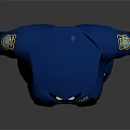 Blue Police Costume With Cap Sunglasses And Black Knee High Boots