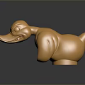 Elegant Golden Duck Shaped Decorative Furniture With Shiny Metal Surface