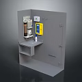 Gray Utility Storage Cabinet For Daily Necessities With First Aid Kit And Shelf