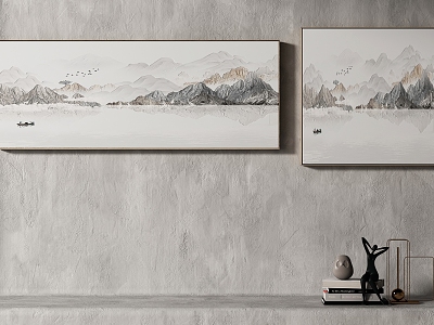 New Chinese Decorative Painting Combination 3d model