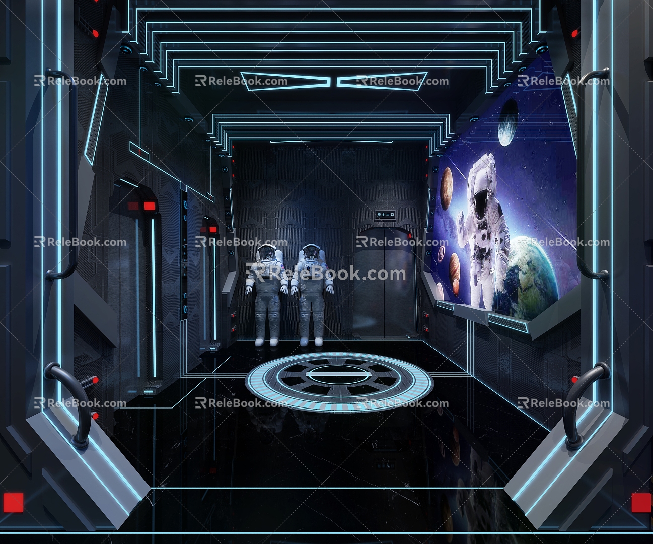 Bar Space Capsule Lobby Elevator 3d model