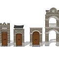 Diverse Style Entrance Gates With Traditional Modern Architectural Elements And Ornate Details