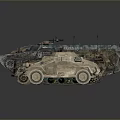 Military Tank Models With Camouflage Patterns And Various Designs 3d model