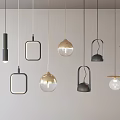 Modern Decorative Pendant Lights With Various Shapes And Designs Hanging From Ceiling