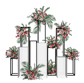 Modern floral art 3d model