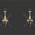 Detailed Golden Helicopter Models Placed On Black Reflective Surface With Gray Background 3d model