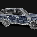 Blue Sporty SUV With Black Windows Modern Exterior And Silver Wheels