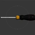 Durable Black And Yellow Hardware Tool Screwdriver With Non slip Grip Handle And Metal Shaft