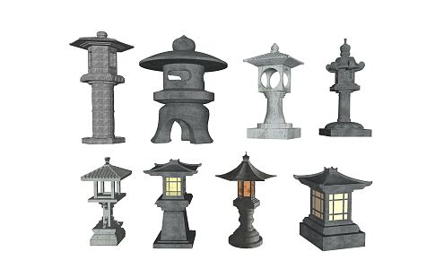 New Chinese Landscape Lights Garden Lights 3d model