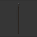 Wooden Utility Pole Structure With Crossarms And Climbing Steps For Outdoor Use