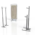 Modern Metal Furniture Set With Coat Racks And Folding Room Divider