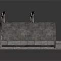 Cylindrical Architectural Metal Structure With Support Frame And Masonry Elements