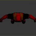Game and Movie Character Deadpool Wearing Red Black Costume with Mask Utility Belt Holsters
