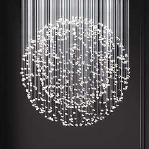 Modern crystal chandelier 3d model