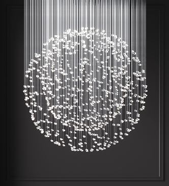 Modern crystal chandelier 3d model