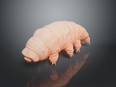 Soft Pink Caterpillar Shaped Kids Stuffed Toy Plush Play Gift Item 3d model