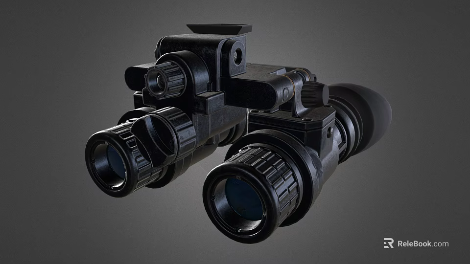 Industrial Night Vision Binoculars With Dual Lens High Definition Optics And Adjustable Knobs 3d model 