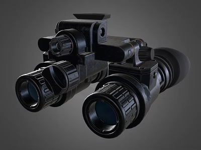 Industrial Night Vision Binoculars With Dual Lens High Definition Optics And Adjustable Knobs 3d model