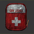 Red First Aid Bag With White Cross Design Portable Fabric Emergency Medical Pouch