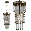 Elegant Modern Chandelier Design With Glass Beads Metal Frame And Warm Light