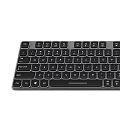 Slim Computer Keyboard With Integrated Trackpad And Multimedia Control Knob Design
