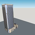 Modern High Rise Office Building Featuring Glass Facade And Architectural Design Elements 3d model