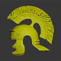 Roman Style White Helmet With Transparent Visor Red Feathers And Gold Accents