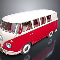 minibus minibus minivan driverless bus bus school bus van box car 3d model