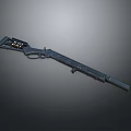Modern Black Tactical Shotgun With Magazine Ammunition And Ergonomic Design Features