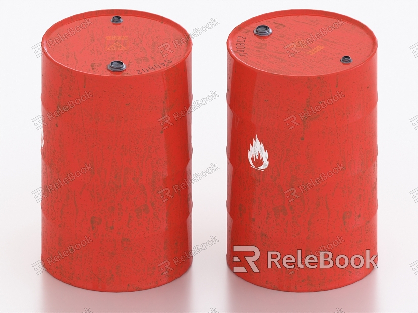 explosive barrel explosive barrel powder barrel paint barrel chemical barrel model