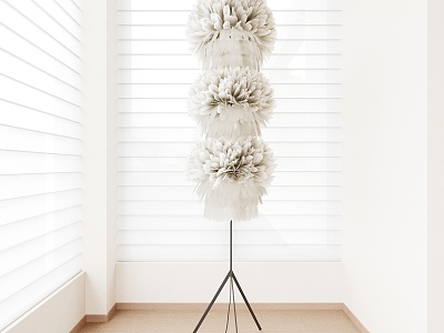 Lamp lamp floor lamp decorative lamp feather lamp 3d model