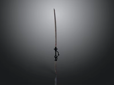 Traditional Weapon Sword With Decorative Hilt And Sharp Metal Blade Design 3d model