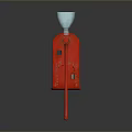 Red Manual Squeezer Tool with Transparent Bottle and Metal Stand