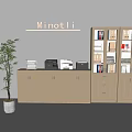 Minotli Wooden File Cabinets With Glass Doors For Office Document Storage