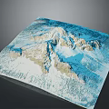 Scenic Snow-Covered Mountain Landscape With Surrounding Forest And Snowy Terrain
