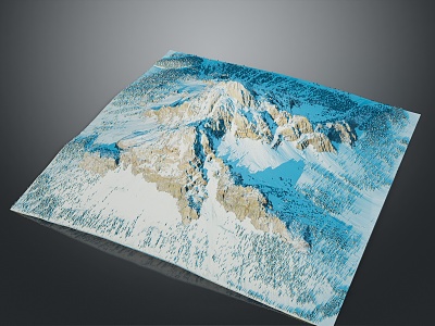 Geography, topography, mountain shape, ridge, ridge, valley, mountain range, canyon, geomorphology, mountain peak, mountain body 3d model