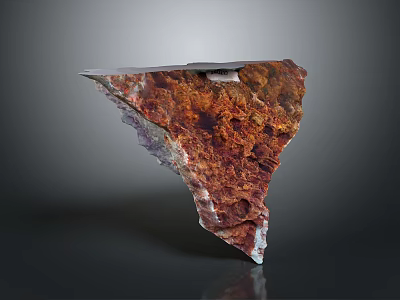 Garden Landscape Natural Decorative Stone With Reddish Brown Textured Irregular Surface 3d model