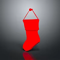 Red Christmas Stocking Festive Hanging Design With Soft Fabric And Classic Style
