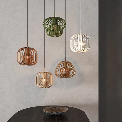 Stylish Pendant Lights With Woven Design In Multiple Colors For Home Decor 3d model