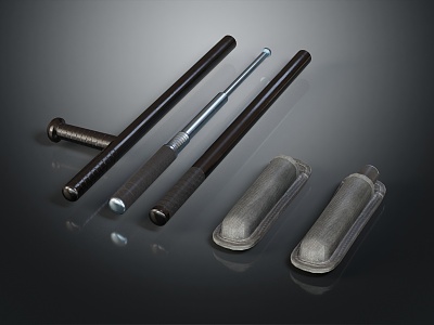 Modern Baton Equipment Stick 3d model