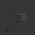 Mechanical Sci Fi Game Movie Character With Metallic Complex Structure And Long Tail Design 3d model