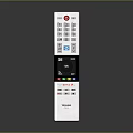 Toshiba TV Remote Control With White Design And Various Function Buttons