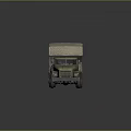 Olive Green Military Truck With Canvas Covered Cargo Bed And Multi Wheel Design